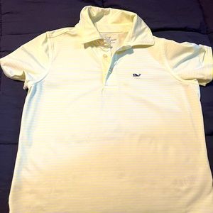 Vineyard Vines Sankaty Neon Yellow Boys Polo size 7